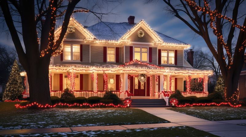 Christmas Lights Hanging in Kansas City, KS