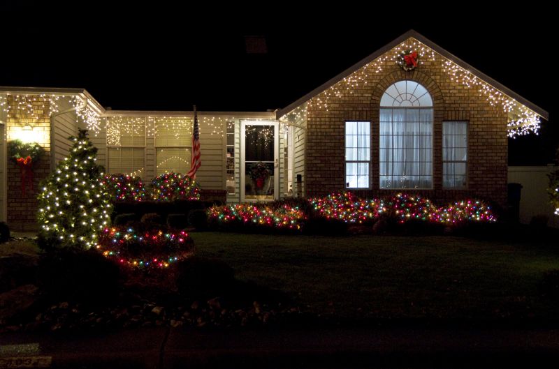 Holiday Lights Hanging in Olathe, KS